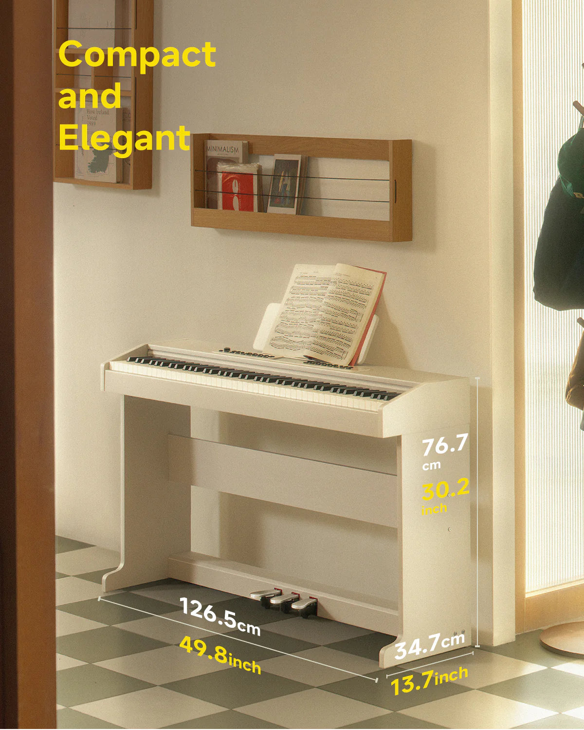 DDP-95 88 Key Weighted Upright Digital Piano for Beginners with 4.3" LCD
