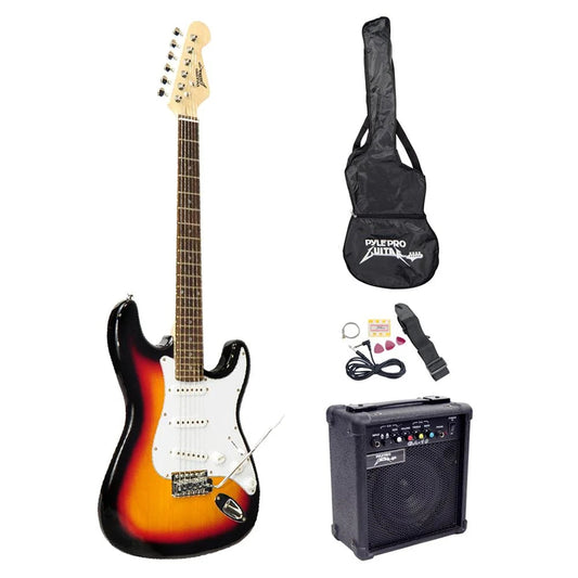 PEGKT15SB - Beginners Electric Guitar Kit, Includes Amplifier & Accessories (Sunburst)