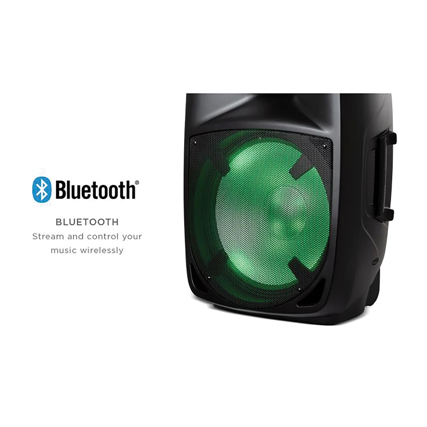 Pro Glow 1500 Portable Bluetooth Speaker, Black, PROGLOW1500