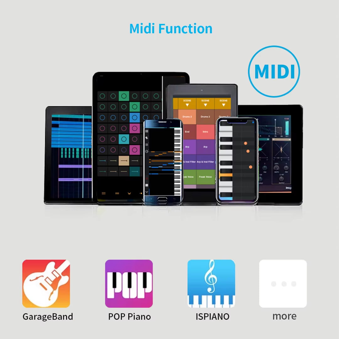 Foldable Musical Keyboard Professional Midi Controller Electronic Piano Music Synthesizer Digital 88 Keys Organ Instruments
