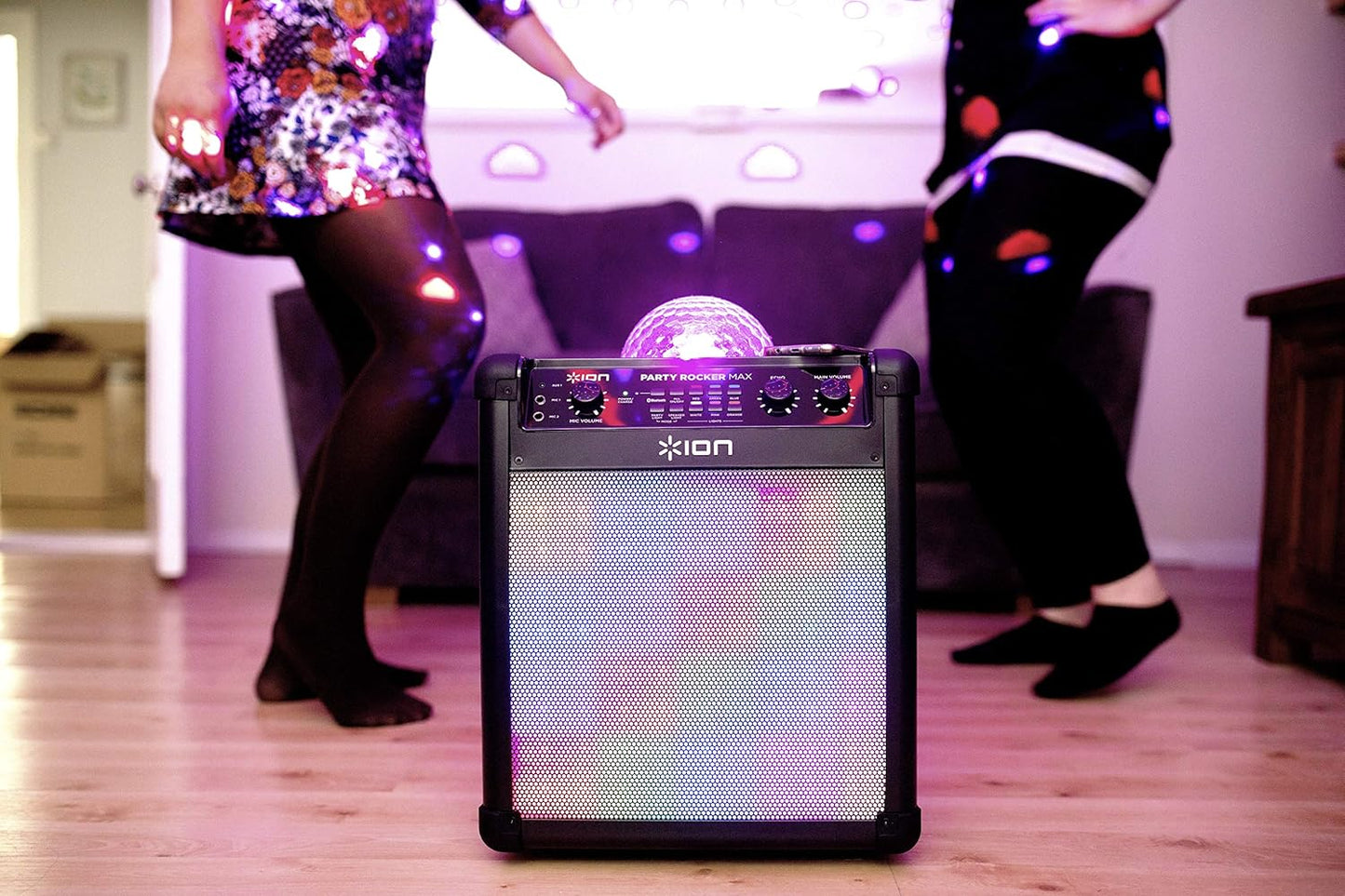 Audio Party Rocker Max - 100W Portable Wireless Bluetooth Speaker and Karaoke Centre with Rechargeable Battery, Party Light Display and Microphone