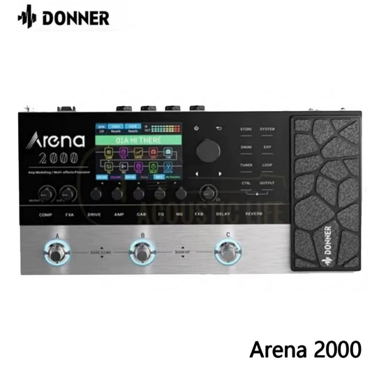 Arena 2000 Multi-Effect Pedal 278 Effects IR AMP Drum Looper MIDI in Effector with Softwear APP for Electric Guitar