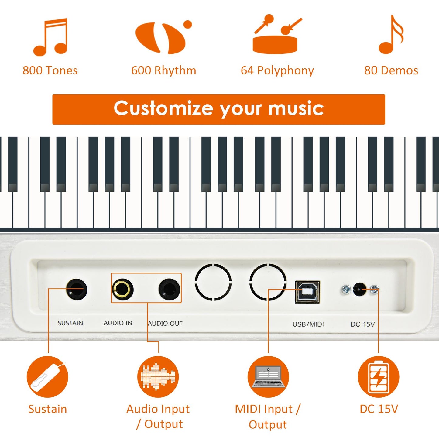 Full Size Weighted 88-Key Digital Piano for Beginner