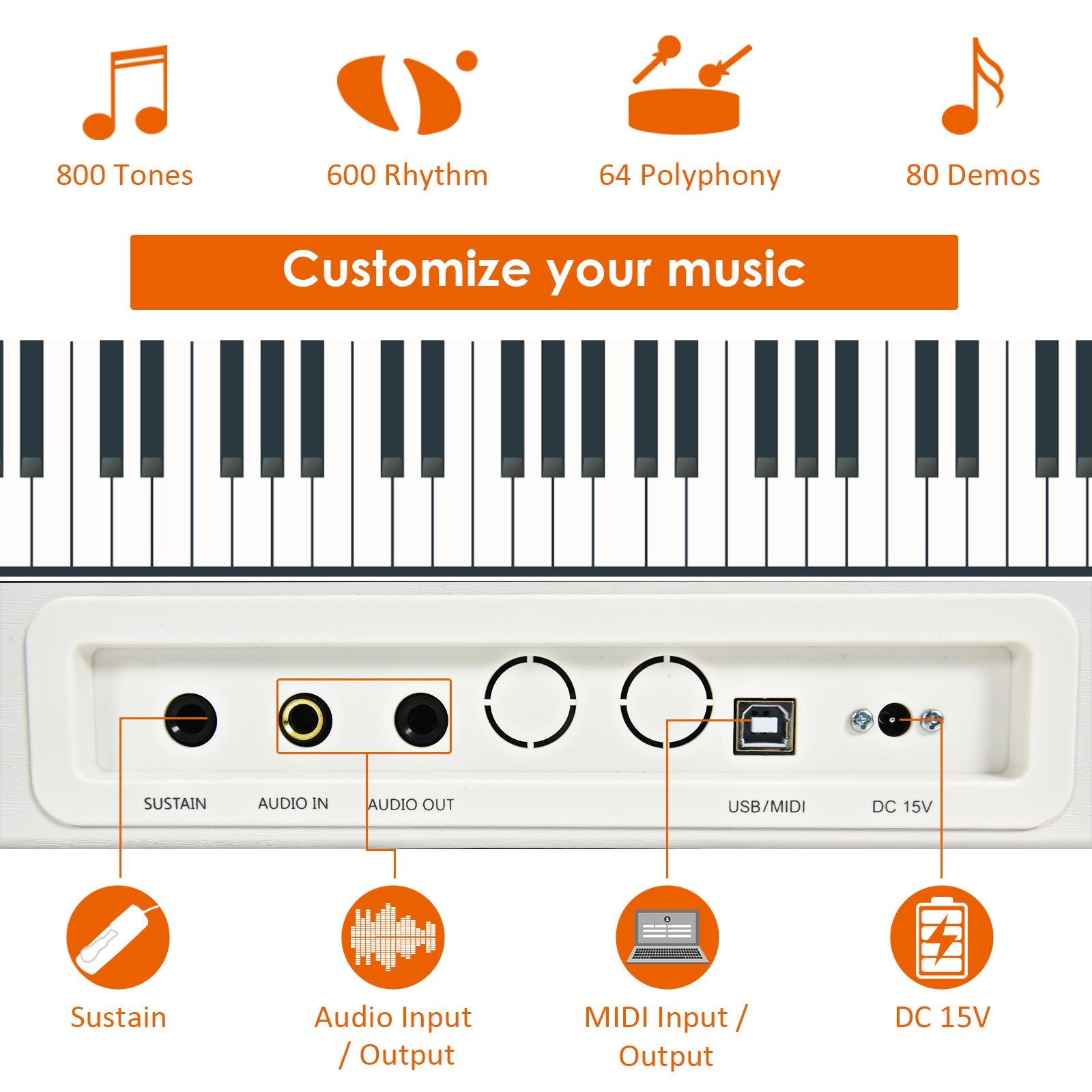 Full Size Weighted 88-Key Digital Piano for Beginner