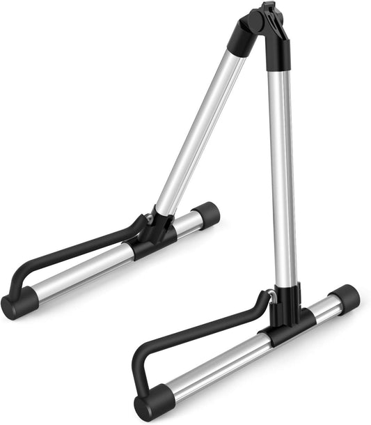 Guitar Stand, Adjustable Folding Acoustic Electric Guitar Stands Floor, Classical Metal Travel Stand for Bass Mandolin Bass Banjo Ukulele (Silver) - DS-1