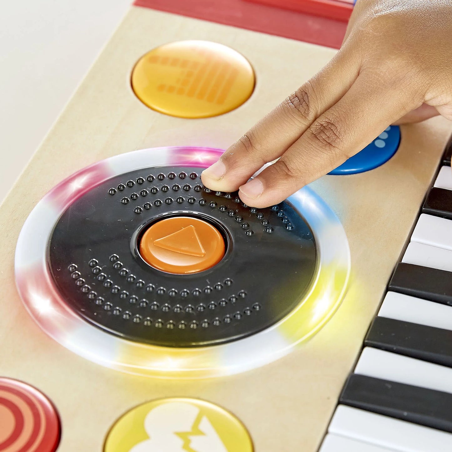 : DJ Mix & Spin Studio - Lights & Sounds Music Toy, 18 Key Keyboard, Sound Effects, Tempo & Scratch, Musical Instrument, Baby-Toddler-Kids Age 1+