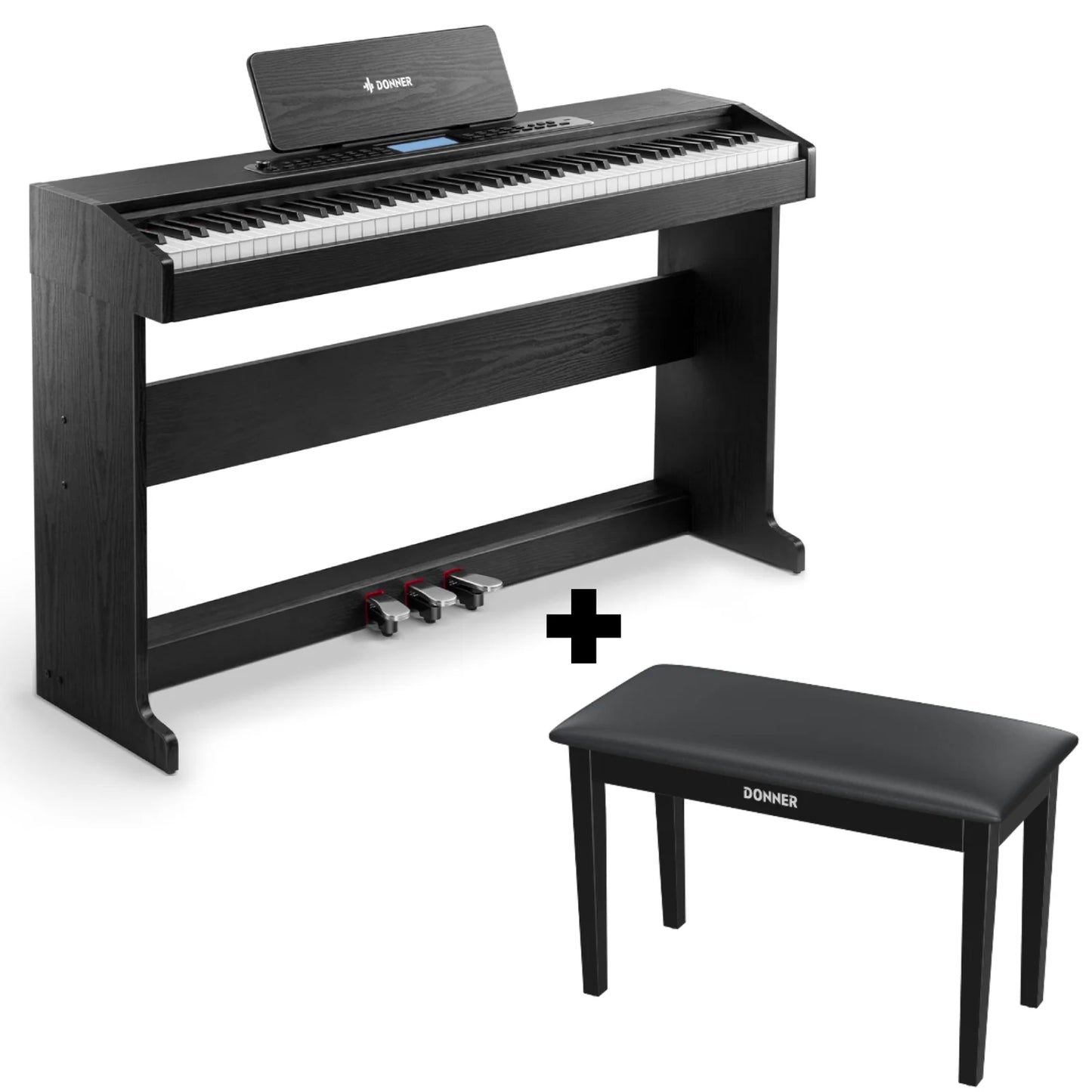 DDP-95 88 Key Weighted Upright Digital Piano for Beginners with 4.3" LCD