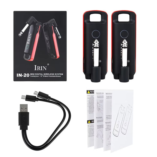 5.8G Wireless Guitar System Support Quick Charger 1100Mah Battery,2.4G Transmitter Receiver Rechargeable UHF Guitar Wireless