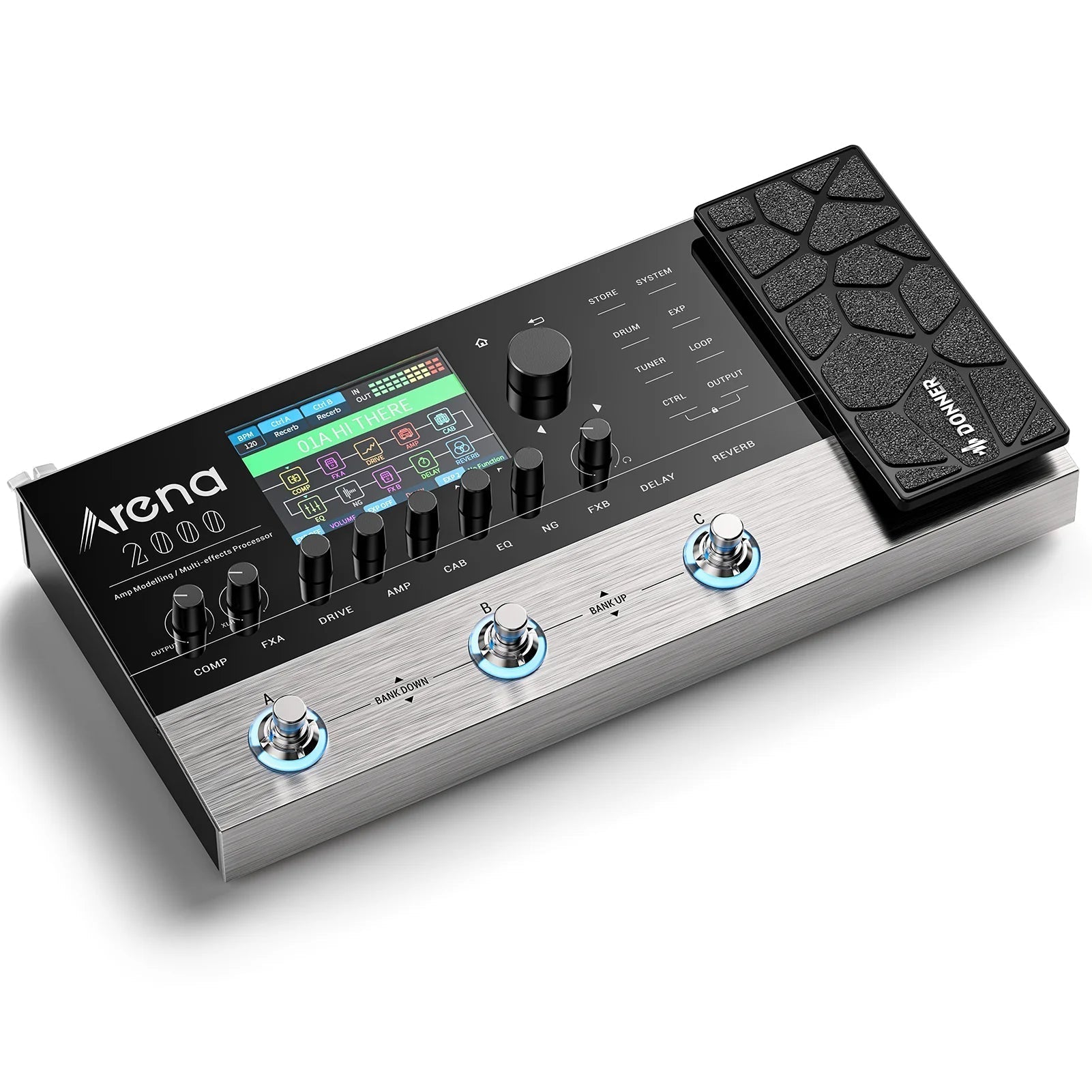 Arena 2000 Multi-Effect Guitar Pedal AMP Modeling Multiple Effects Processor