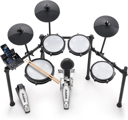 Alesis Nitro Max Electric Drum Kit – Mesh Pads, USB MIDI, 440+ Sounds, Bluetooth