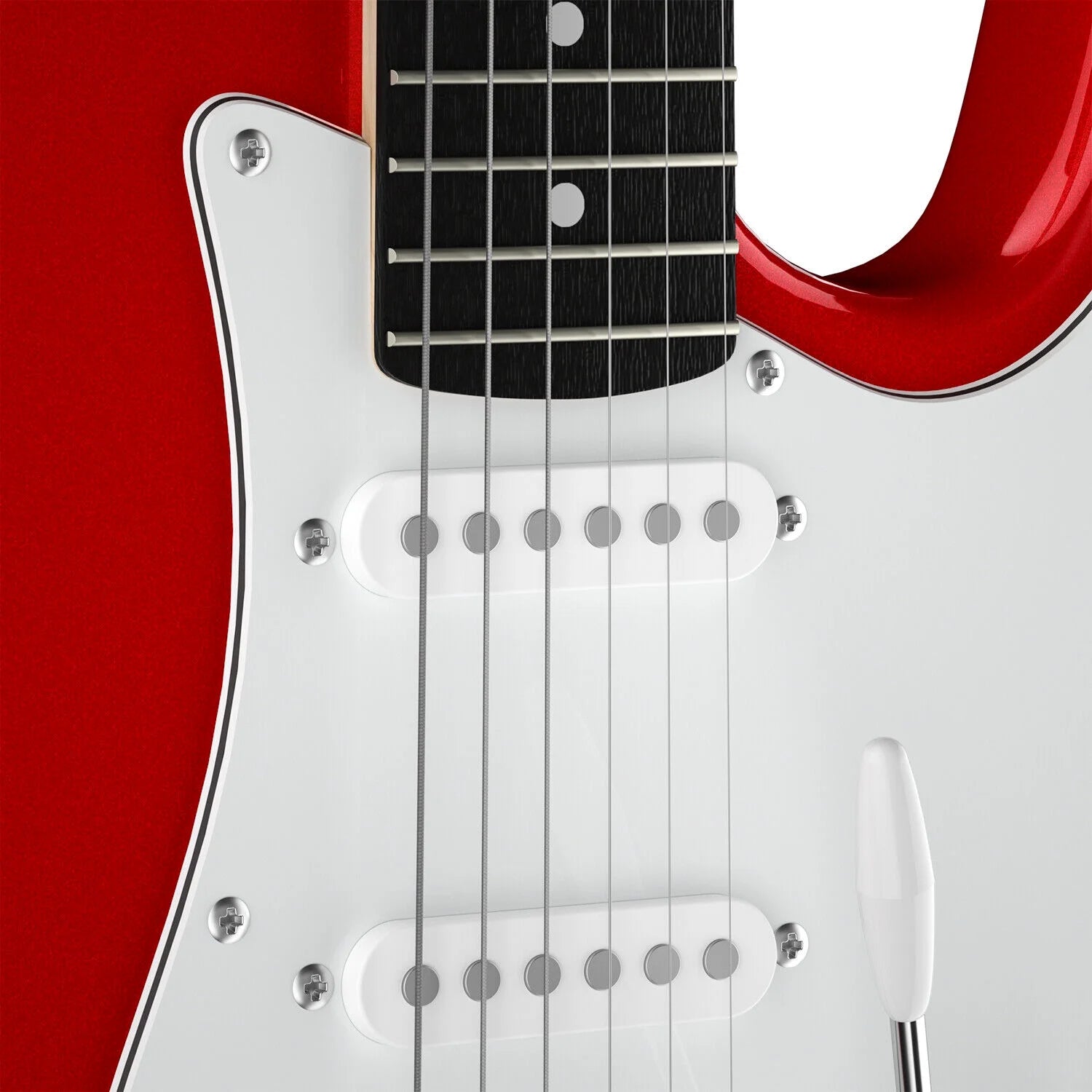 39" Electric Guitar Beginner Kit Solid Body Full Size Red HSS Pick up for Starter, with Amplifier, Bag, Digital Tuner, Capo, Strap, String,Cable, Picks DST-102R
