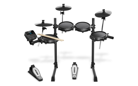 Electronic Drum Kit with Mesh Heads, White, Pack