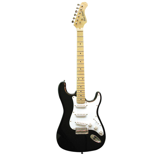 MEDCBK Double Cutaway Electric Guitar with High-Gloss Black Finish