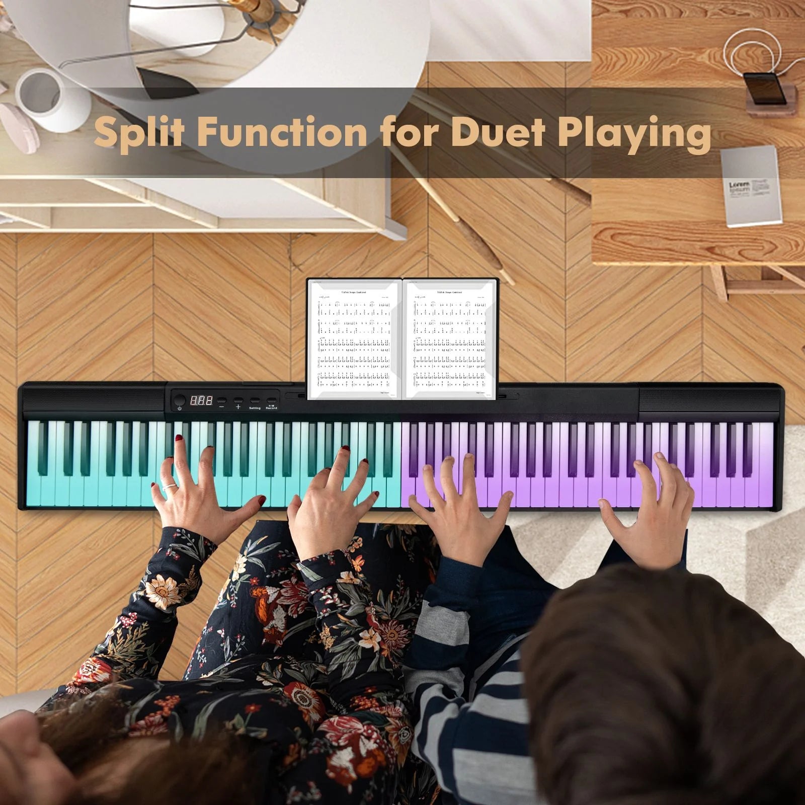 88-Key Electronic Keyboard with Storage Bag for Kids and Adults