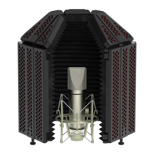 Microphone Isolation Shield Microphone Pop Filter Shield Foldable Adjustable Windscreen Microfone for Studio Recording