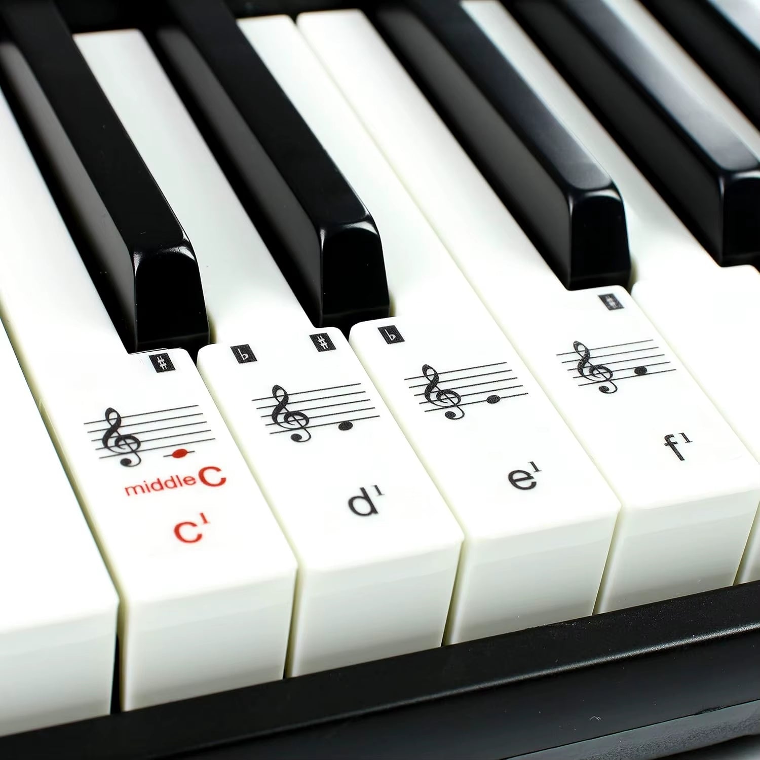 54 Key Keyboard Piano Portable with Power Supply,Sheet Music Stand,Piano Note Stickers & Simply Piano Lessons-Rj654