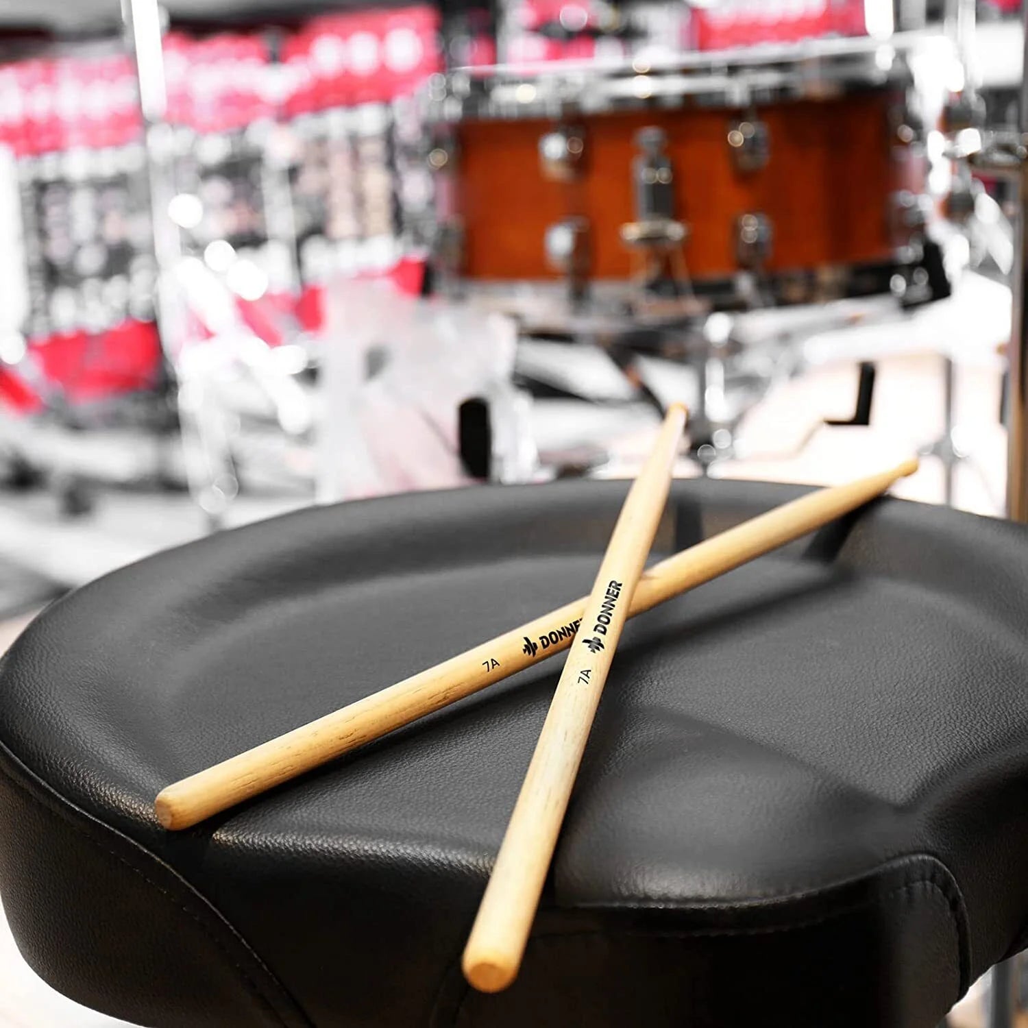 Adjustable Drum Throne Padded Stool Motorcycle Style Drum Chair for Music Show