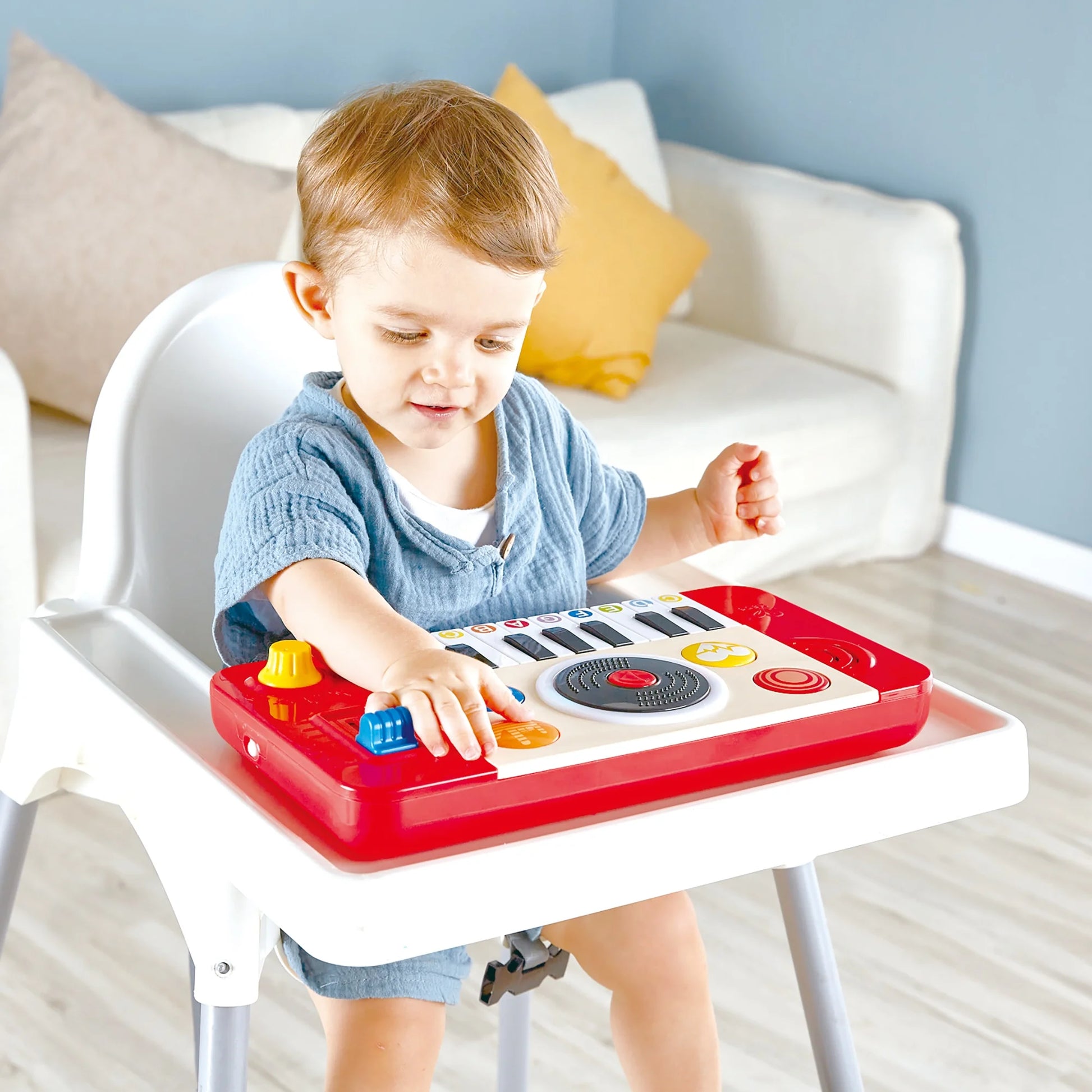 : DJ Mix & Spin Studio - Lights & Sounds Music Toy, 18 Key Keyboard, Sound Effects, Tempo & Scratch, Musical Instrument, Baby-Toddler-Kids Age 1+