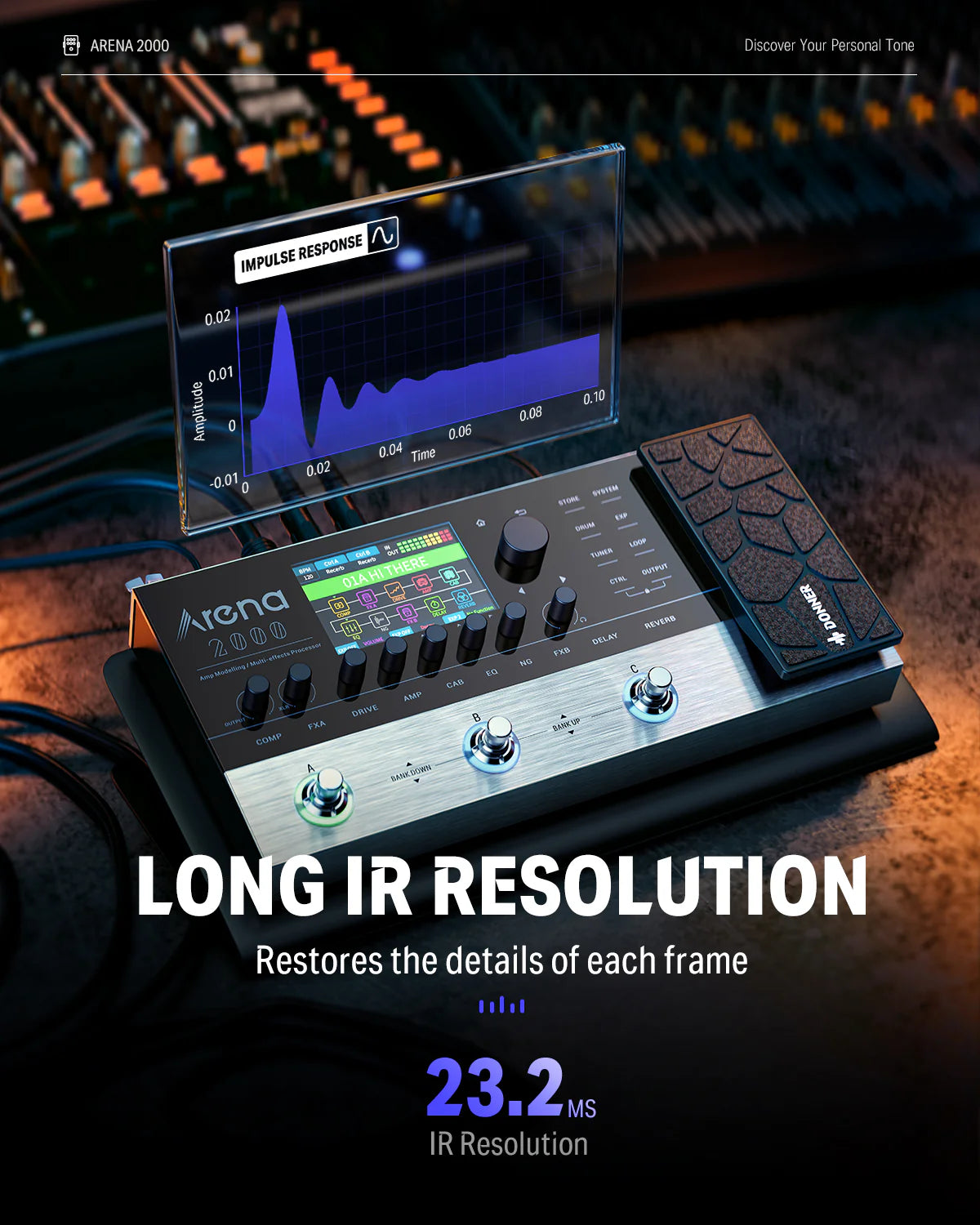 Arena 2000 Multi-Effect Guitar Pedal AMP Modeling Multiple Effects Processor