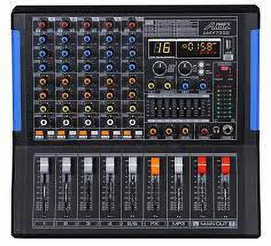 AMX7332- Professional Six-Channel Audio Mixer with USB Interface, Bluetooth, and DSP Sound Effects