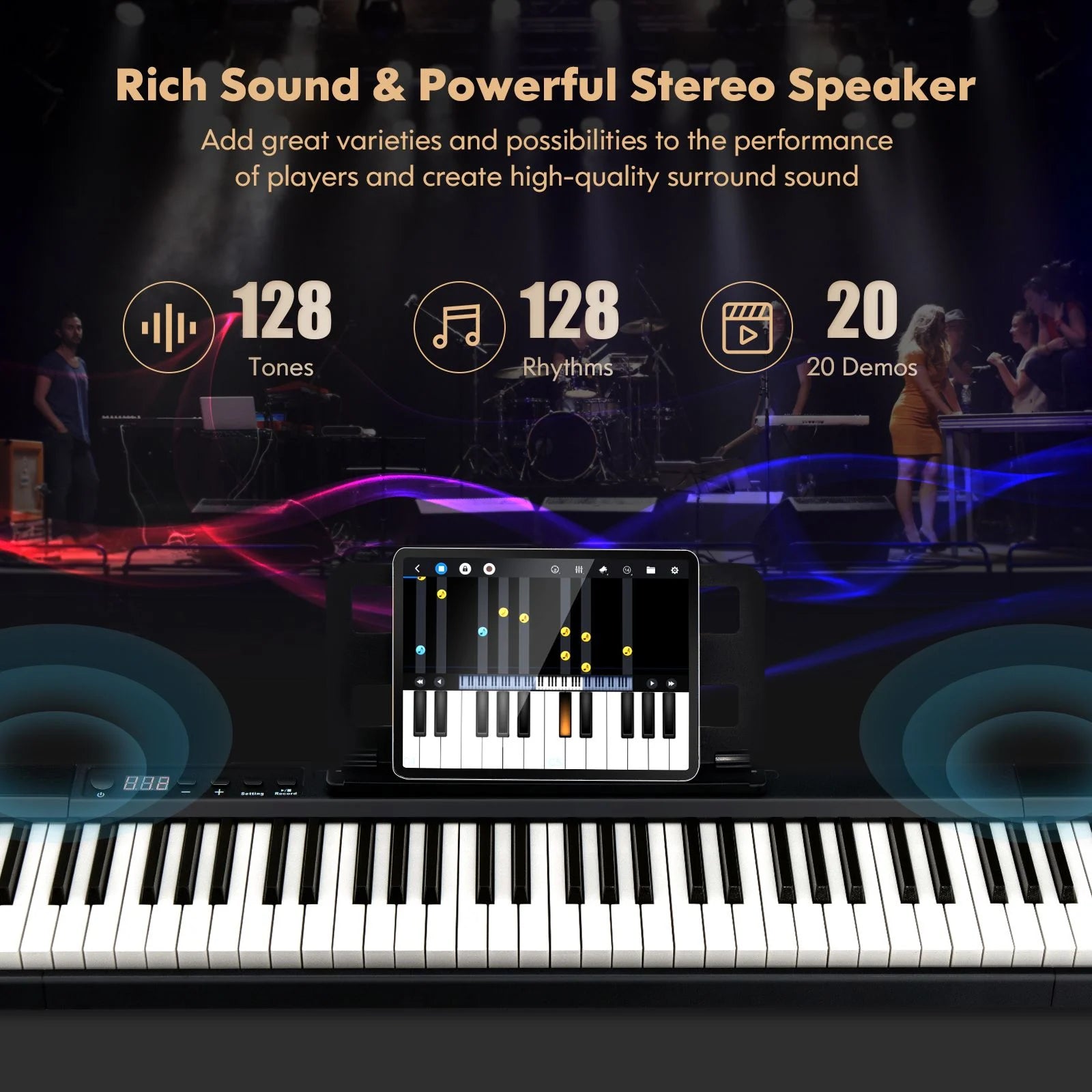 88-Key Electronic Keyboard with Storage Bag for Kids and Adults