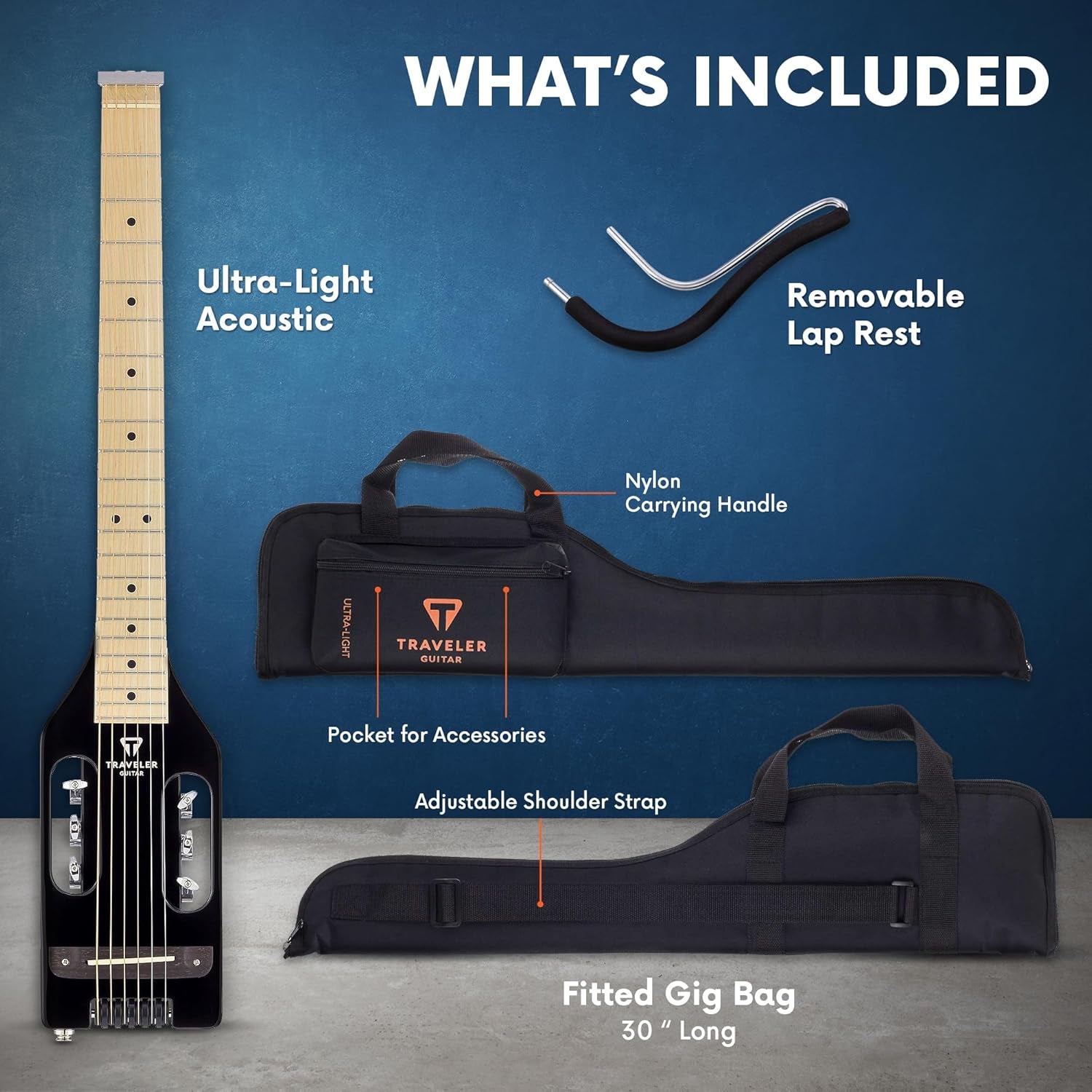 Ultra-Light Acoustic Acoustic-Electric Guitar, Black Gloss