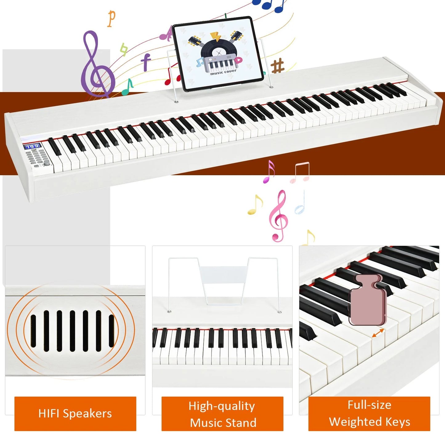 Full Size Weighted 88-Key Digital Piano for Beginner