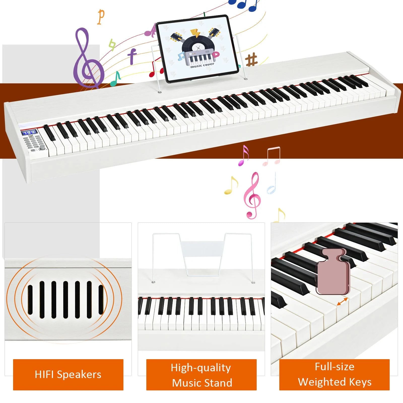 Full Size Weighted 88-Key Digital Piano for Beginner