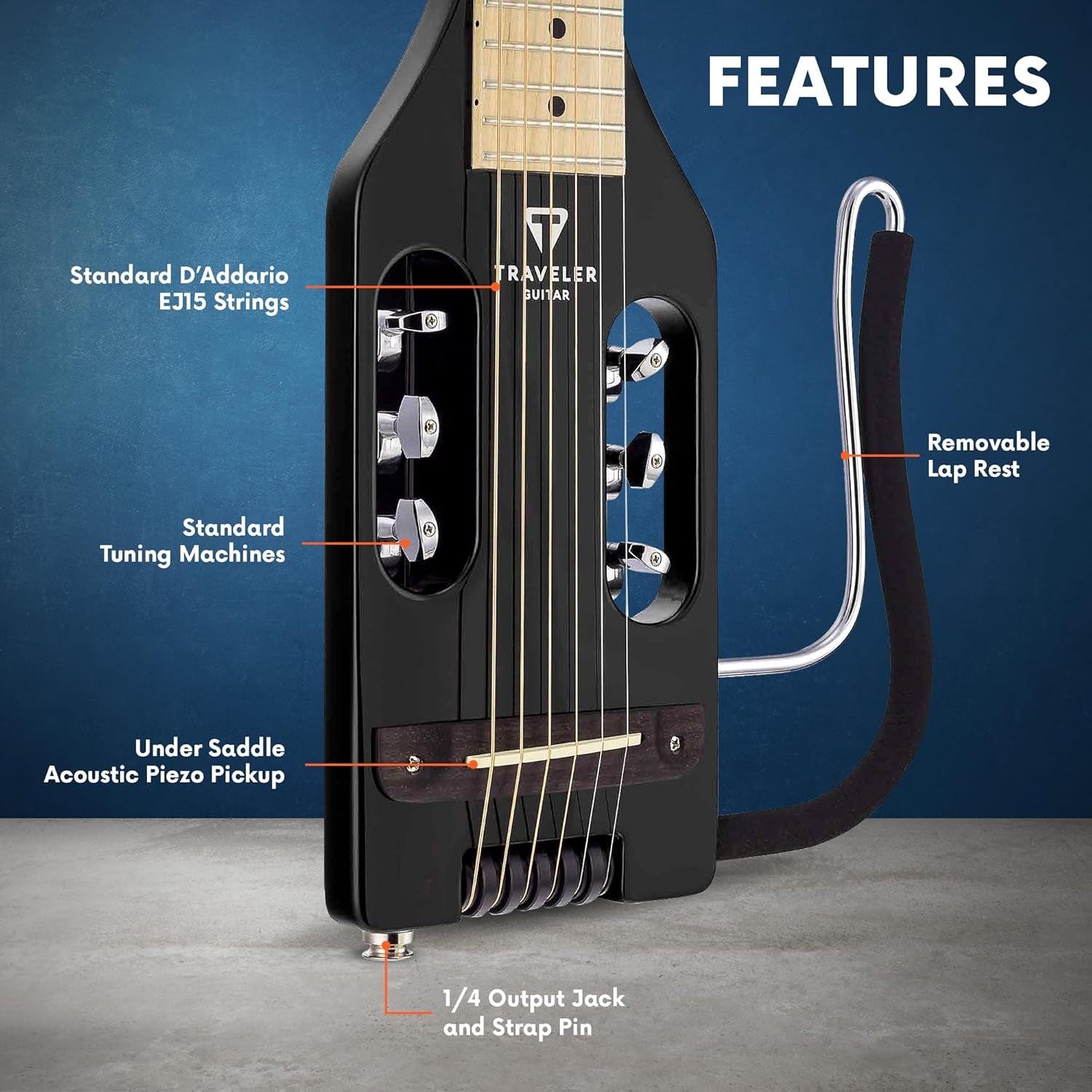 Ultra-Light Acoustic Acoustic-Electric Guitar, Black Gloss