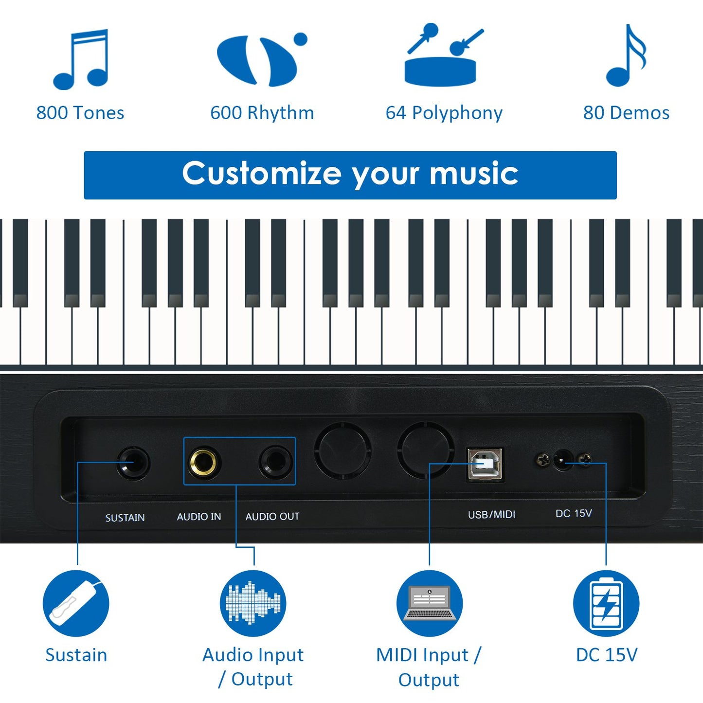 Full Size Weighted 88-Key Digital Piano for Beginner